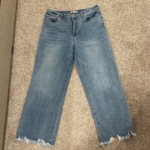 STS Blue Women's Wide Leg Frayed Jeans